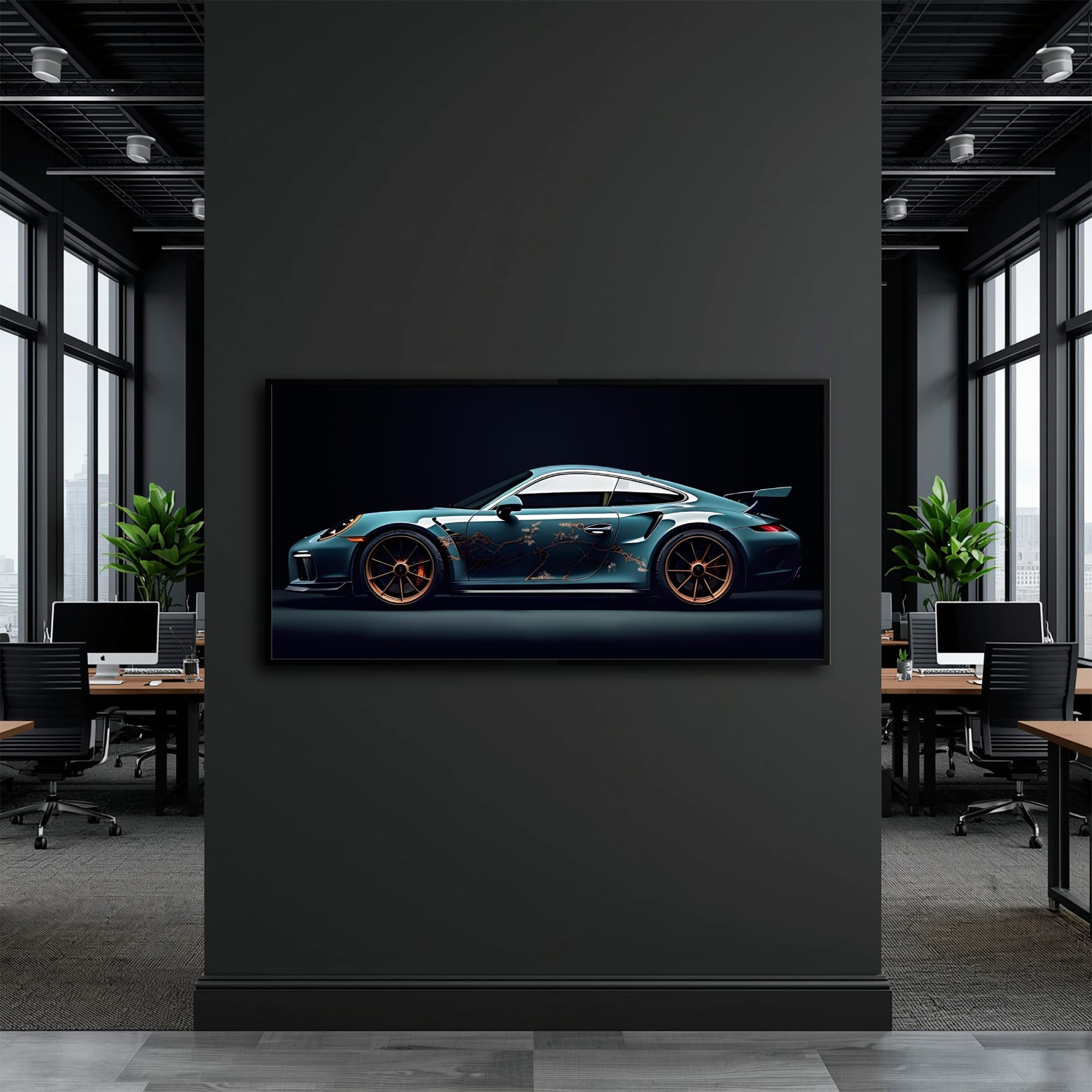 Porsche 911 Wall Art – Noir GT3 RS Canvas Print Cars