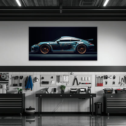 Porsche 911 Wall Art – Noir GT3 RS Canvas Print Cars