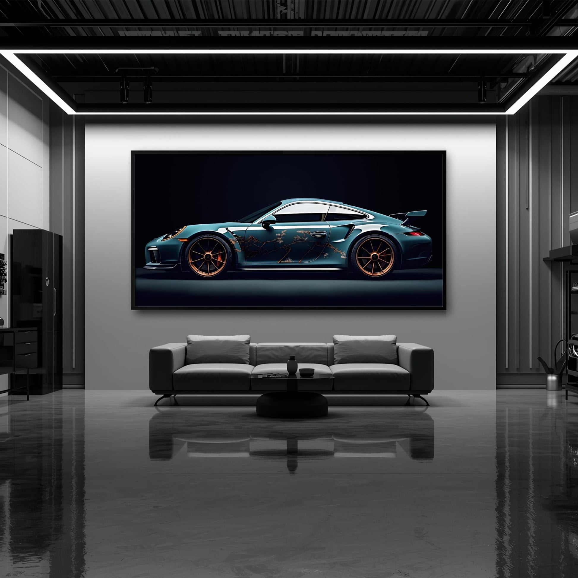 Porsche 911 Wall Art – Noir GT3 RS Canvas Print Cars