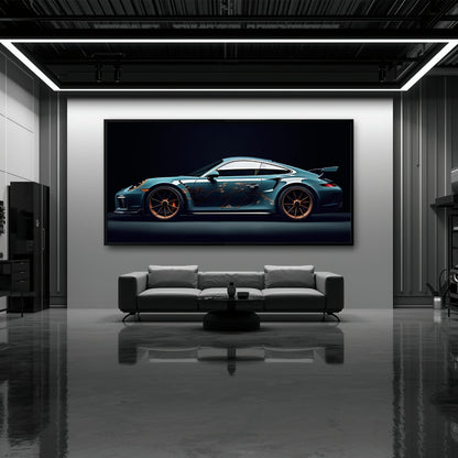 Porsche 911 Wall Art – Noir GT3 RS Canvas Print Cars