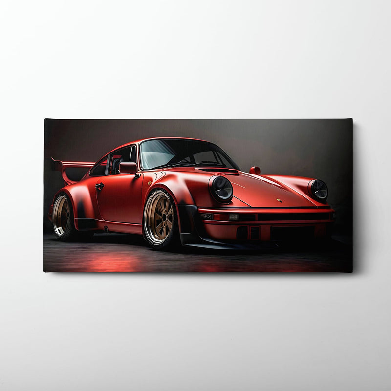 Porsche 911 Redline Renegade Wall Art – Red Widebody Car Canvas Print Cars