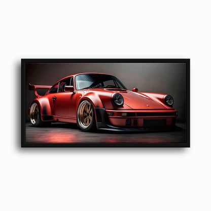 Porsche 911 Redline Renegade Wall Art – Red Widebody Car Canvas Print Cars