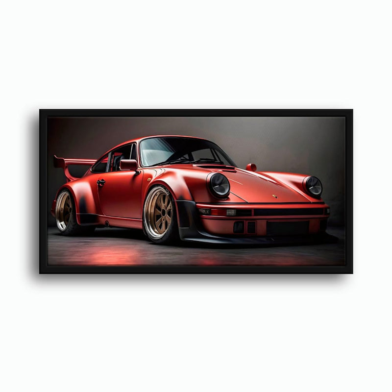 Porsche 911 Redline Renegade Wall Art – Red Widebody Car Canvas Print Cars