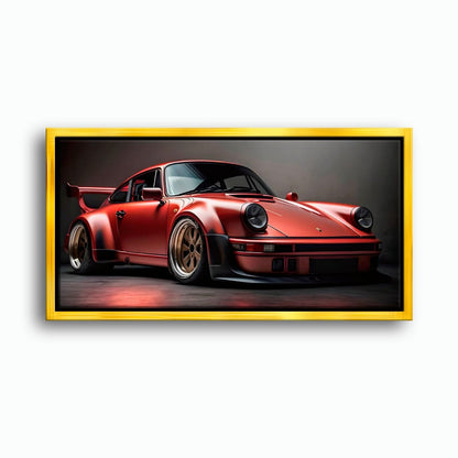 Porsche 911 Redline Renegade Wall Art – Red Widebody Car Canvas Print Cars