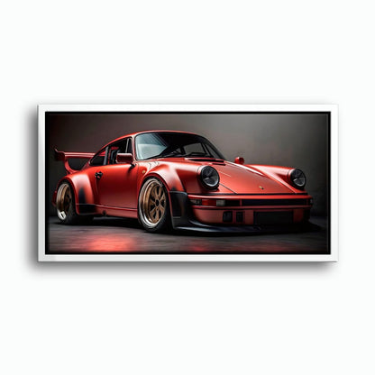 Porsche 911 Redline Renegade Wall Art – Red Widebody Car Canvas Print Cars
