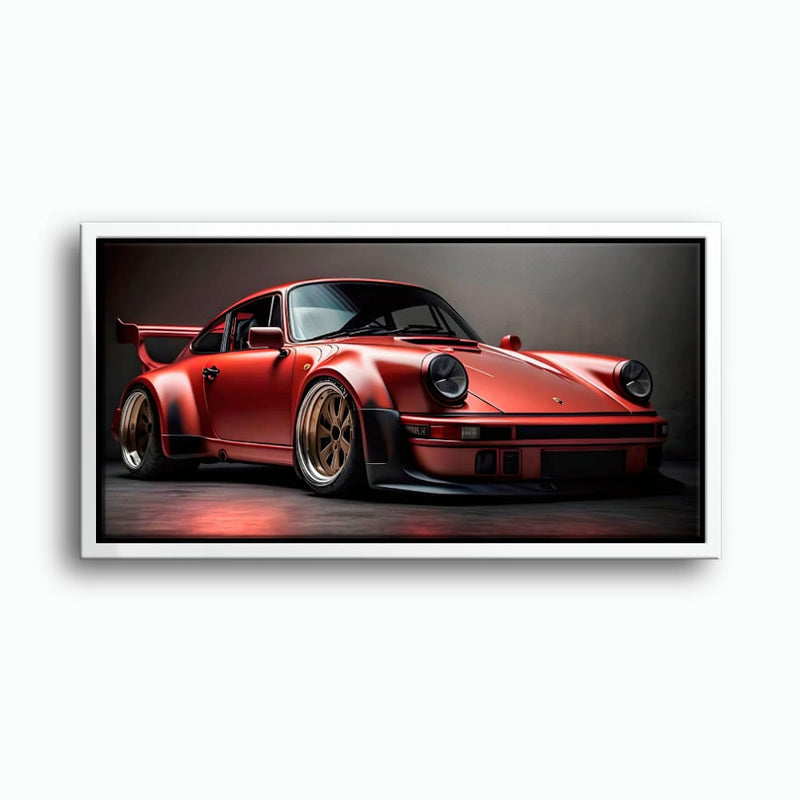Porsche 911 Redline Renegade Wall Art – Red Widebody Car Canvas Print Cars