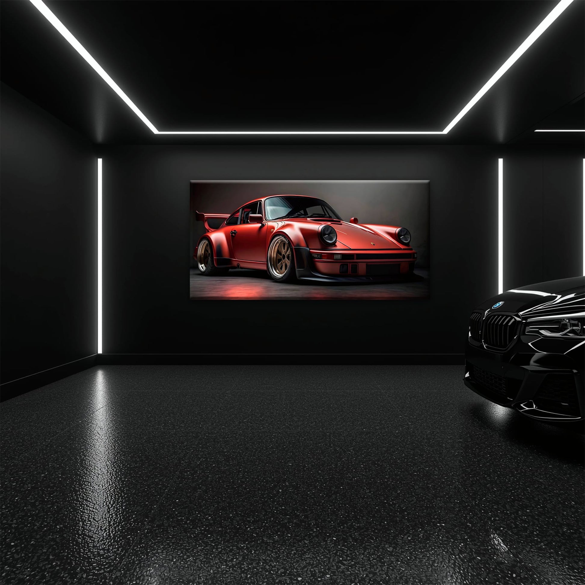 Porsche 911 Redline Renegade Wall Art – Red Widebody Car Canvas Print Cars