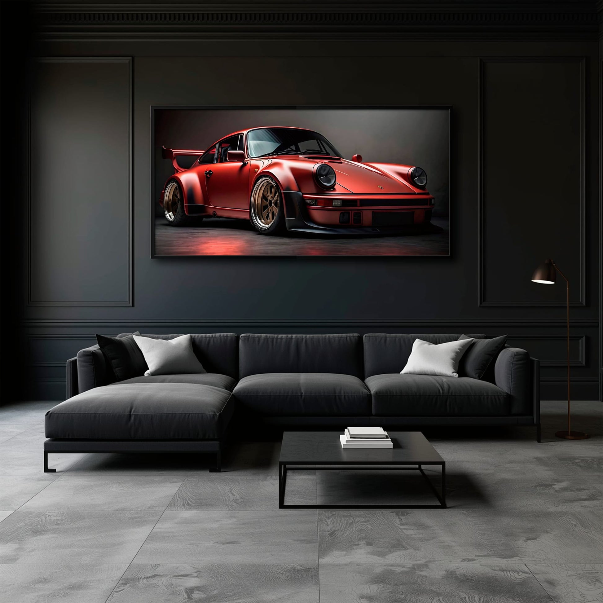 Porsche 911 Redline Renegade Wall Art – Red Widebody Car Canvas Print Cars
