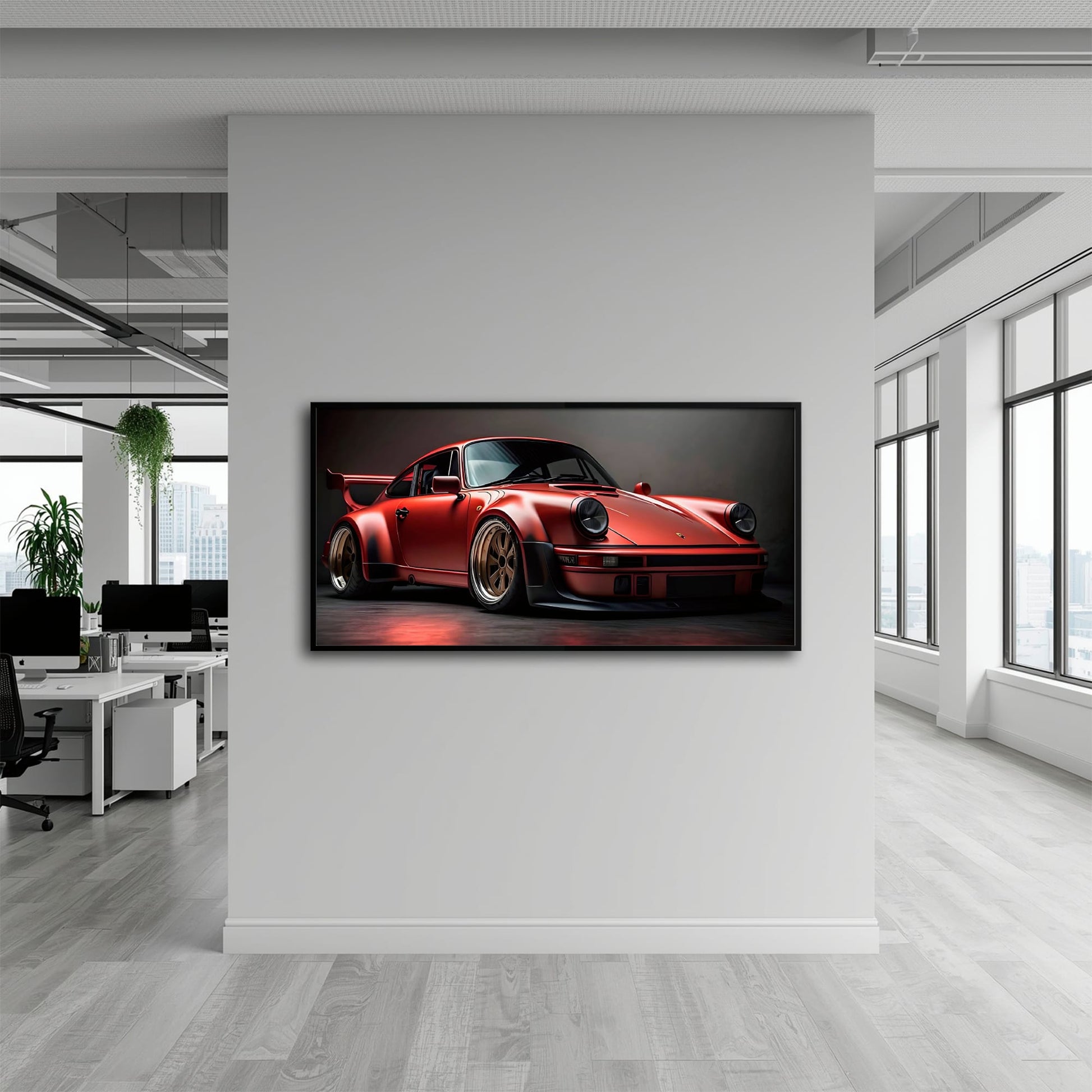 Porsche 911 Redline Renegade Wall Art – Red Widebody Car Canvas Print Cars