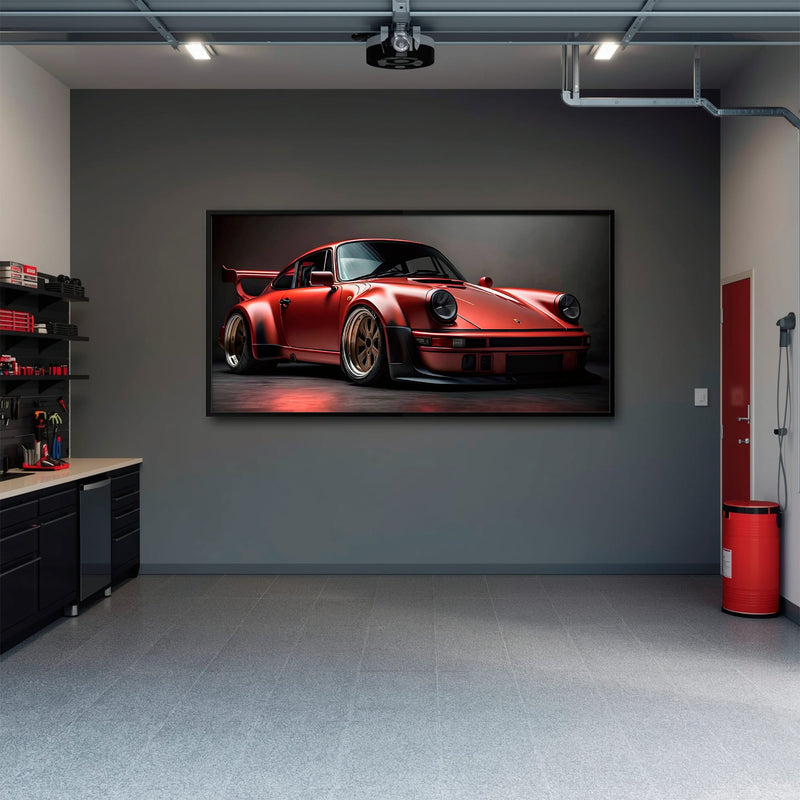 Porsche 911 Redline Renegade Wall Art – Red Widebody Car Canvas Print Cars