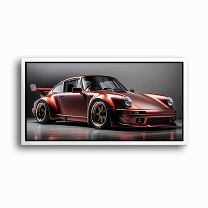 Porsche 911 RWB Shadowline Wall Art – Red Widebody Canvas Print Cars
