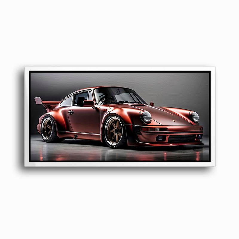 Porsche 911 RWB Shadowline Wall Art – Red Widebody Canvas Print Cars