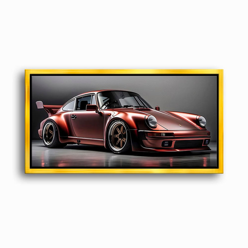Porsche 911 RWB Shadowline Wall Art – Red Widebody Canvas Print Cars