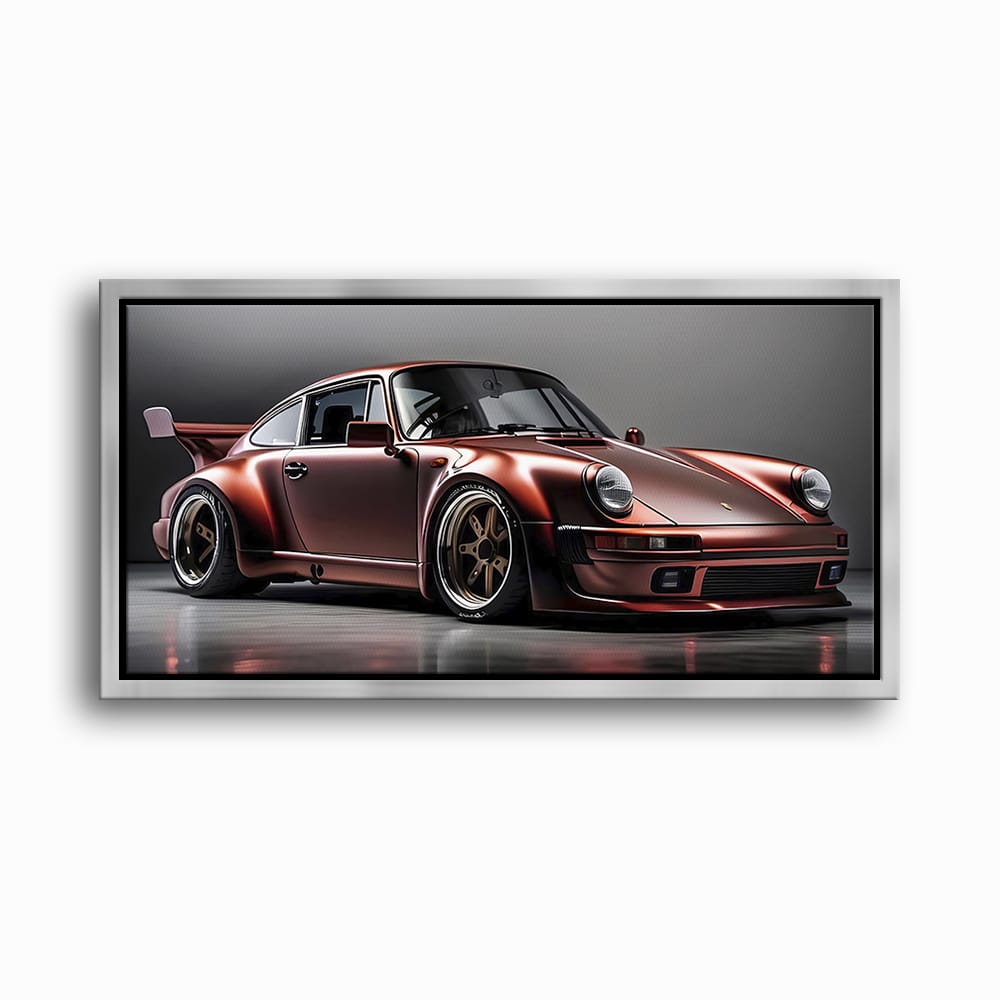 Porsche 911 RWB Shadowline Wall Art – Red Widebody Canvas Print Cars