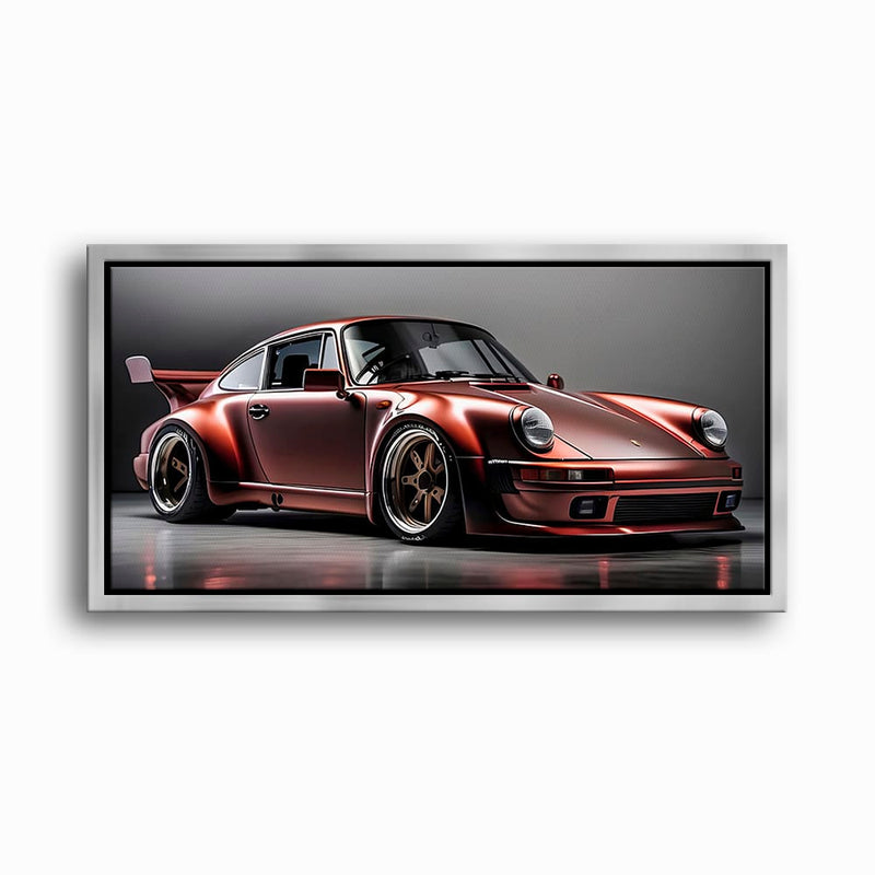 Porsche 911 RWB Shadowline Wall Art – Red Widebody Canvas Print Cars