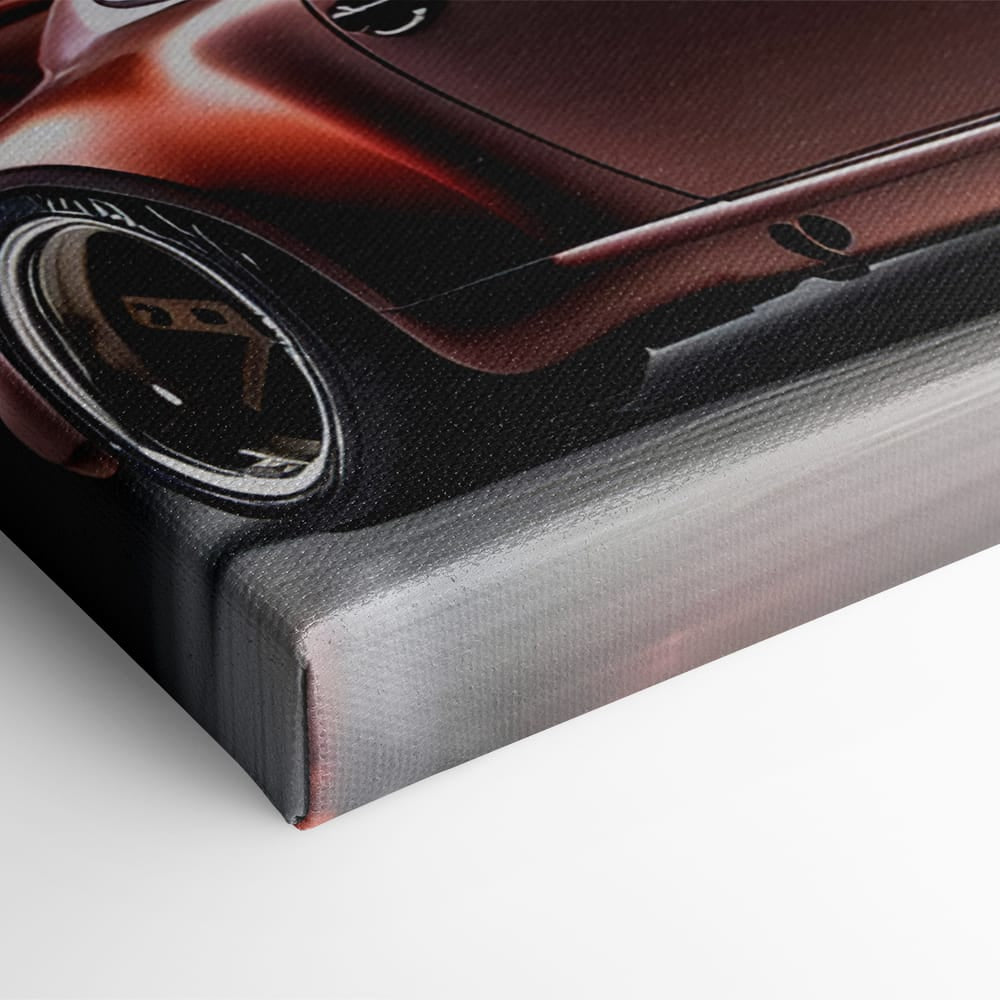 Porsche 911 RWB Shadowline Wall Art – Red Widebody Canvas Print Cars