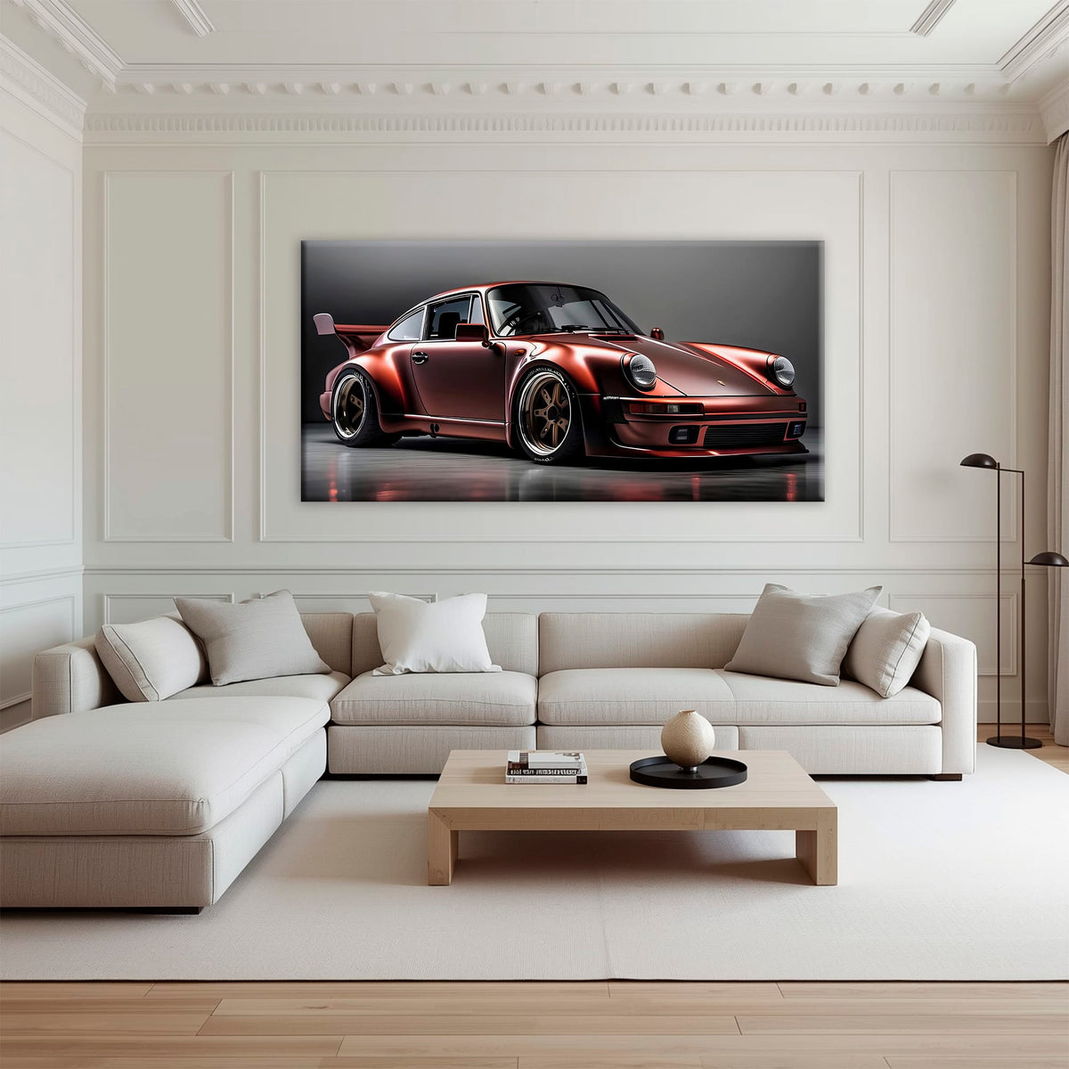 Porsche 911 RWB Shadowline Wall Art – Red Widebody Canvas Print Cars