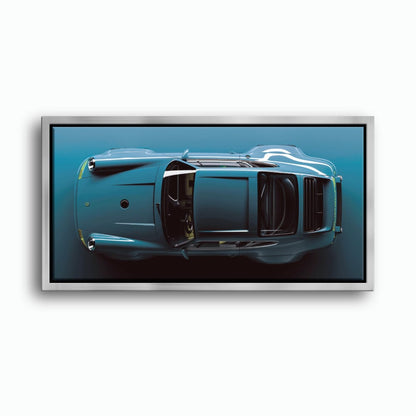 Blue Porsche 911 Wall Art – Sapphire Vector Canvas Print Cars