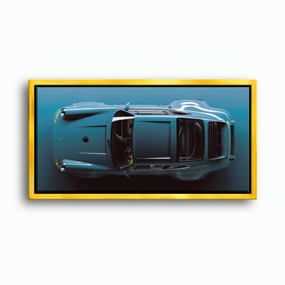 Blue Porsche 911 Wall Art – Sapphire Vector Canvas Print Cars