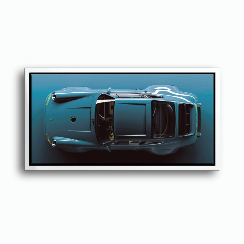 Blue Porsche 911 Wall Art – Sapphire Vector Canvas Print Cars