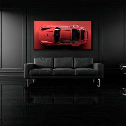Red Porsche 911 Wall Art – Scarlet Velocity Canvas Print Cars