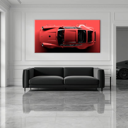 Red Porsche 911 Wall Art – Scarlet Velocity Canvas Print Cars