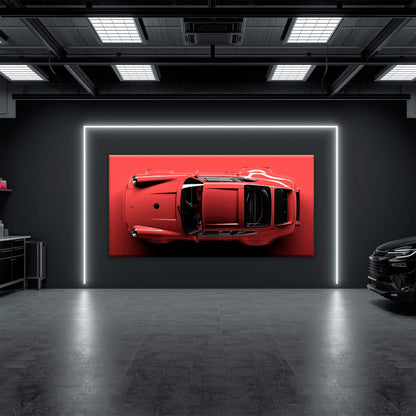 Red Porsche 911 Wall Art – Scarlet Velocity Canvas Print Cars