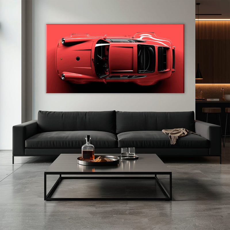 Red Porsche 911 Wall Art – Scarlet Velocity Canvas Print Cars