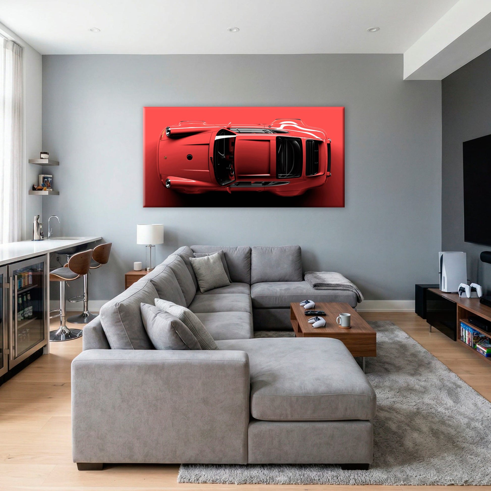 Red Porsche 911 Wall Art – Scarlet Velocity Canvas Print Cars