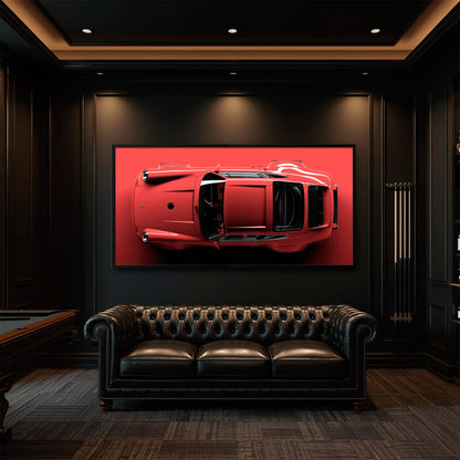 Red Porsche 911 Wall Art – Scarlet Velocity Canvas Print Cars
