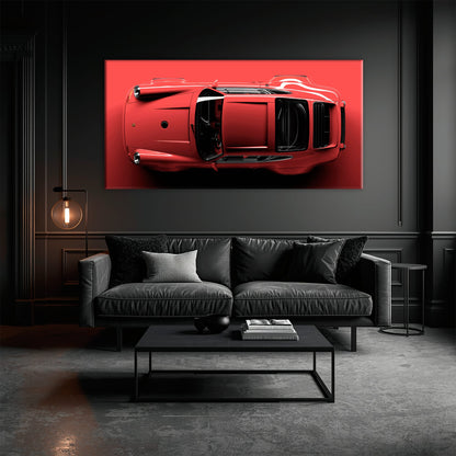 Red Porsche 911 Wall Art – Scarlet Velocity Canvas Print Cars