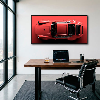 Red Porsche 911 Wall Art – Scarlet Velocity Canvas Print Cars