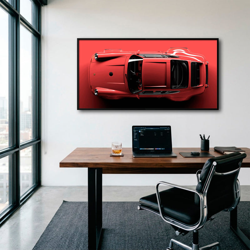 Red Porsche 911 Wall Art – Scarlet Velocity Canvas Print Cars