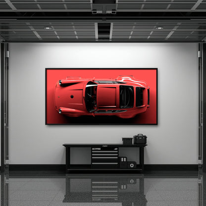 Red Porsche 911 Wall Art – Scarlet Velocity Canvas Print Cars