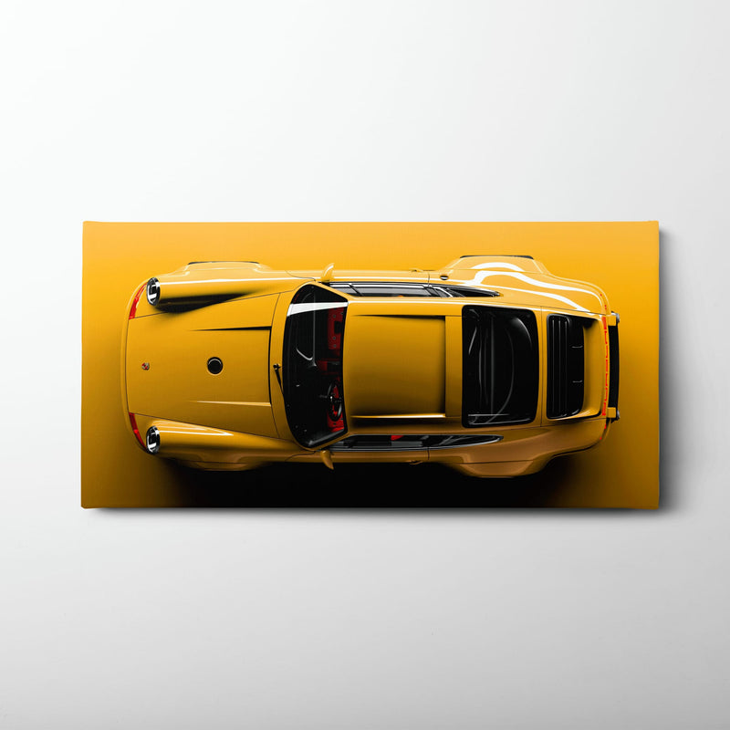 Beige Porsche 911 Wall Art – Champagne Drift Canvas Print Cars