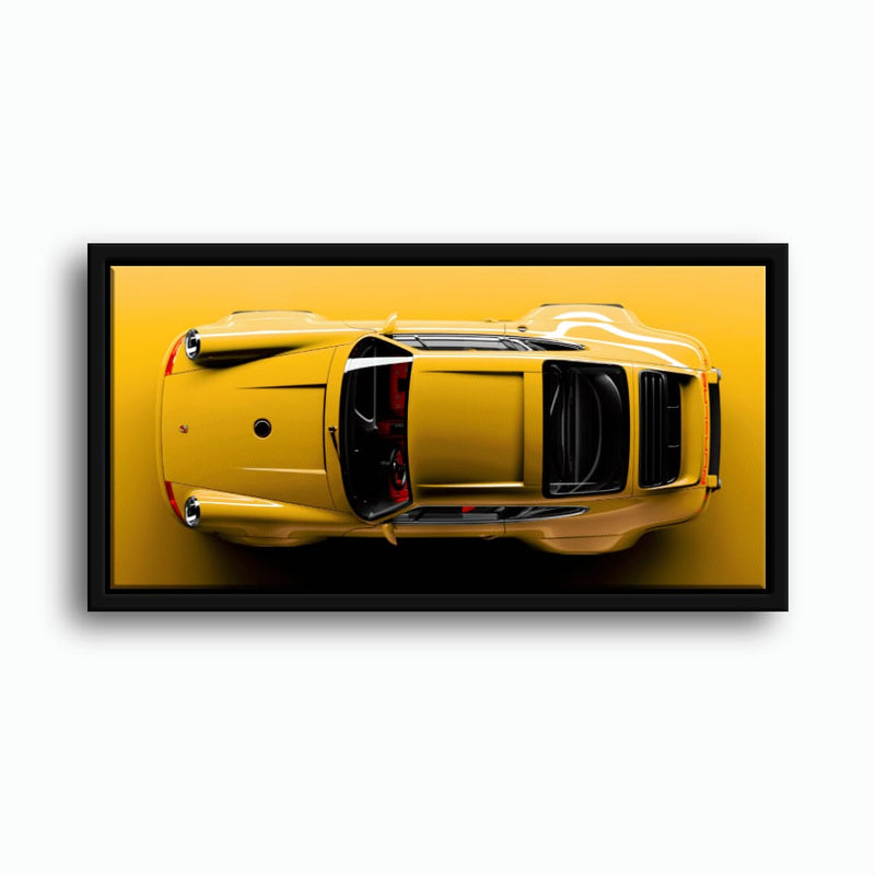 Beige Porsche 911 Wall Art – Champagne Drift Canvas Print Cars