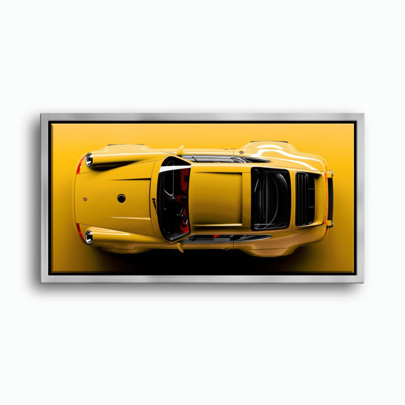 Beige Porsche 911 Wall Art – Champagne Drift Canvas Print Cars