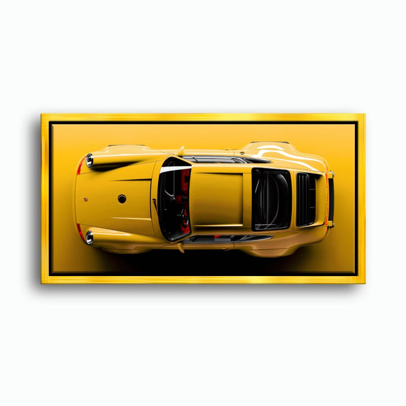 Beige Porsche 911 Wall Art – Champagne Drift Canvas Print Cars