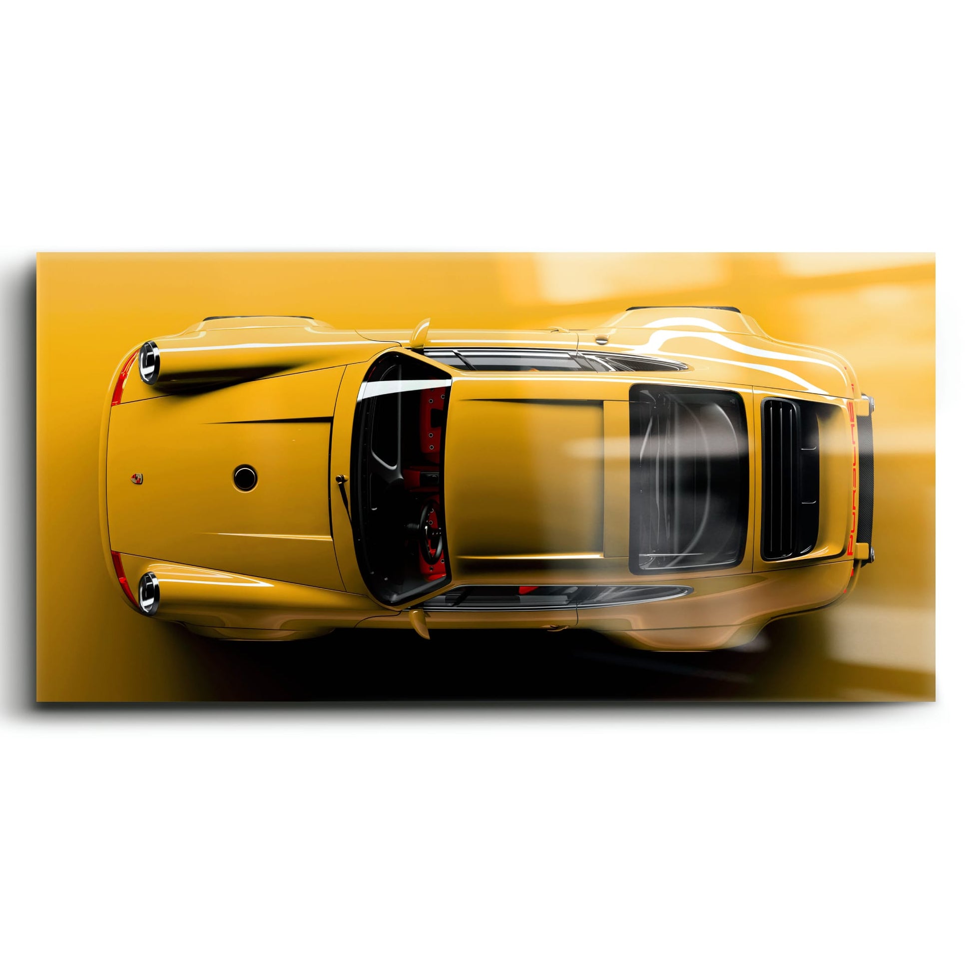Beige Porsche 911 Wall Art – Champagne Drift Canvas Print Cars