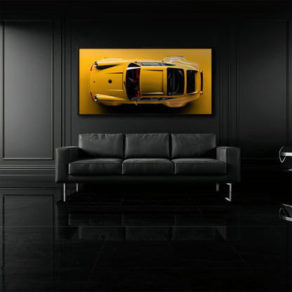 Beige Porsche 911 Wall Art – Champagne Drift Canvas Print Cars