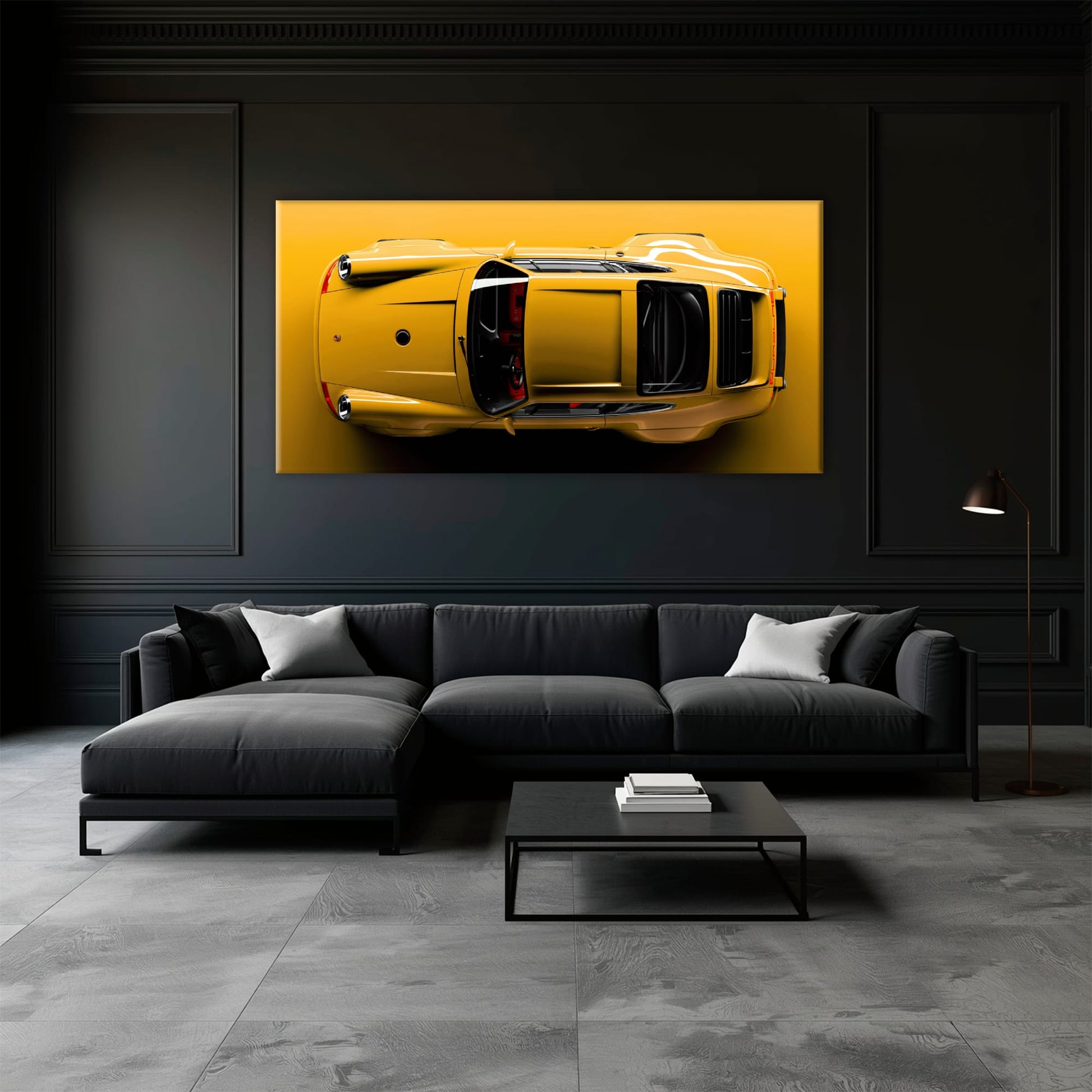 Beige Porsche 911 Wall Art – Champagne Drift Canvas Print Cars