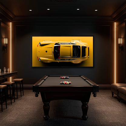 Beige Porsche 911 Wall Art – Champagne Drift Canvas Print Cars