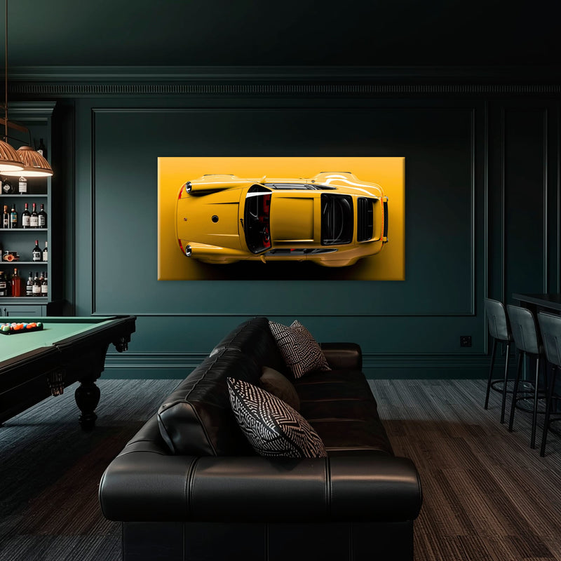 Beige Porsche 911 Wall Art – Champagne Drift Canvas Print Cars