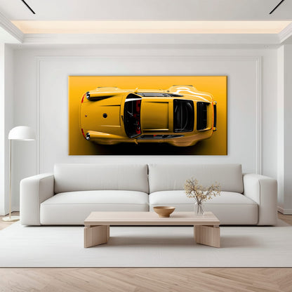 Beige Porsche 911 Wall Art – Champagne Drift Canvas Print Cars