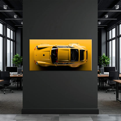 Beige Porsche 911 Wall Art – Champagne Drift Canvas Print Cars