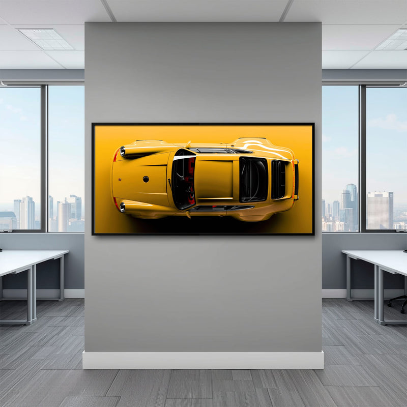 Beige Porsche 911 Wall Art – Champagne Drift Canvas Print Cars