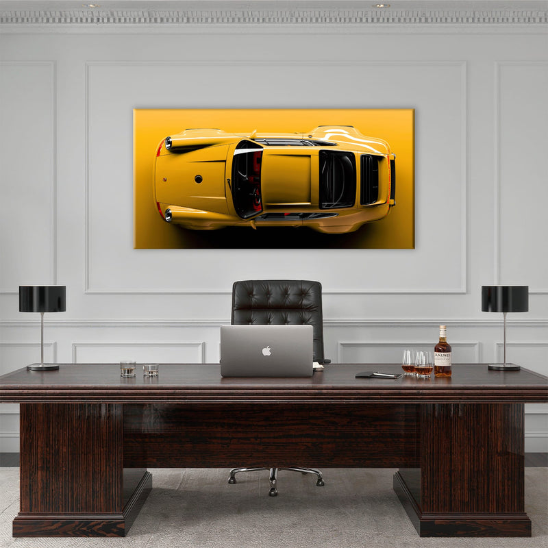 Beige Porsche 911 Wall Art – Champagne Drift Canvas Print Cars