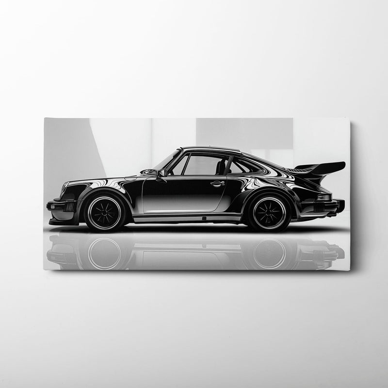 Porsche 911 Turbo Shadow Profile Wall Art – Sports Car Canvas Print Cars