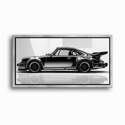 Porsche 911 Turbo Shadow Profile Wall Art – Sports Car Canvas Print Cars
