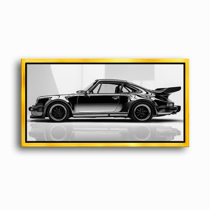 Porsche 911 Turbo Shadow Profile Wall Art – Sports Car Canvas Print Cars